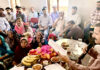 MLA Chenani, Balwant Singh Mankotia, holding public darbar at Panchayat Pachote on Friday.