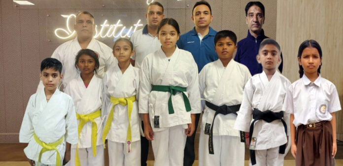 Jammu and Kashmir Karate team along with support staff.