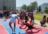 Players in action during a match in Poonch.