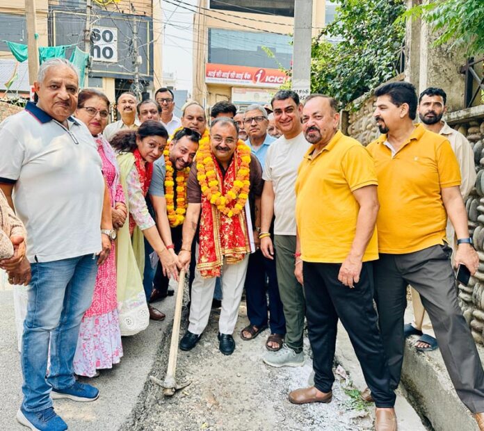 MLA Ch Vikram Randhawa launching development works in Channi Himmat.