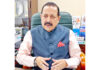 Union Minister Dr Jitendra Singh briefing the media about the heat conditions expected during May 2026 at New Delhi on Saturday.
