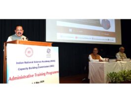 Union Minister Dr Jitendra Singh addressing the valedictory session of the first INSA-CBC Administrative Training Programme at the Indian National Science Academy (INSA) at New Delhi.