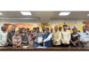 Family members of Chashoti victims submitting memorandum to Sat Sharma at BJP office in Jammu on Saturday.