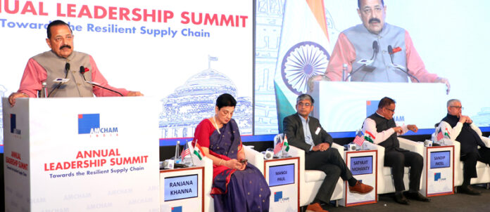 Union Minister Dr Jitendra Singh delivering Keynote Address on ‘India’s Data Centres: Resilient Supply Chains and Opportunities’, at the conclave organised by AMCHAM India, at New Delhi.