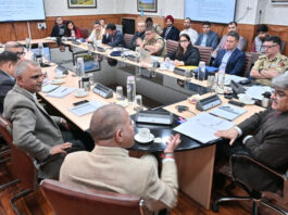 Chief Secretary Atal Dulloo chairing a meeting.