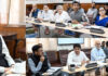 Chief Secretary chairing a meeting at Srinagar on Friday.