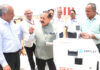 Union Minister Dr Jitendra Singh  at the Indira Gandhi International Airport after launching India’s first “SkyCast” system at New Delhi, on Friday.