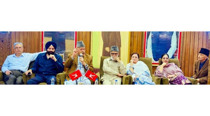 Dr Farooq Abdullah chairing meeting of NC Women’s Wing. Dr Farooq Abdullah chairing meeting of NC Women’s Wing.
