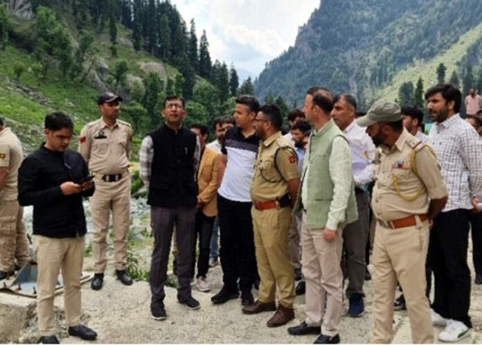 Div Com Kashmir during visit to Pahalgam on Saturday.