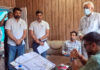 DC Rajouri inspecting office of XEN REW on Tuesday.