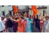 Workers of Hindustan Pencils factory, Paloura, staging protest outside Deputy Labour Commissioner's office in Jammu.