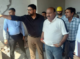 DyCM inspecting work on new Assembly Complex on Saturday.