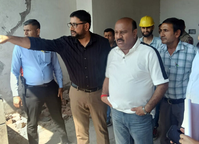 DyCM inspecting work on new Assembly Complex on Saturday.