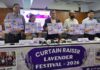 Director, CSIR-IIIM Jammu and others releasing brochure of the 4th Lavender Festival, during a curtain raiser press conference on Friday. -Excelsior/Rakesh