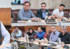 Chief Secretary chairing a meeting on Monday.