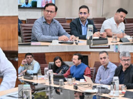 Chief Secretary chairing a meeting on Monday.