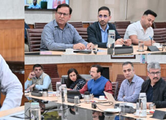 Chief Secretary chairing a meeting on Monday.