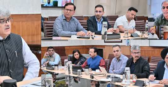 Chief Secretary chairing a meeting on Monday.