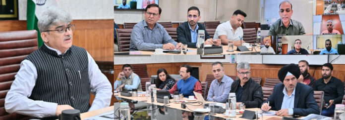 Chief Secretary chairing a meeting on Monday.