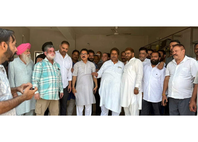JKPCC working president Raman Bhalla during public meeting at Channi Rama in Jammu on Sunday.