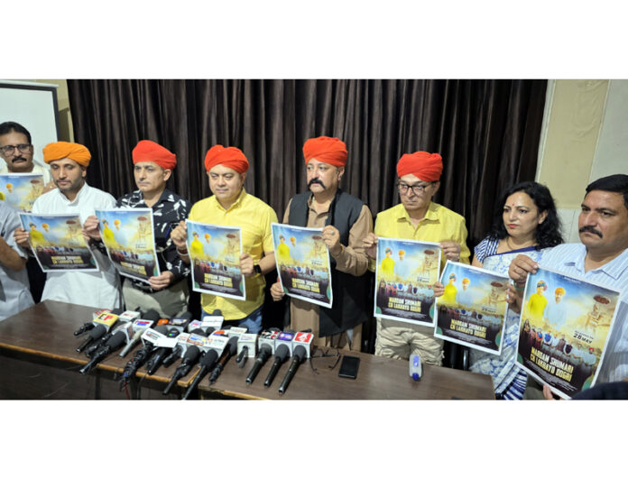 Dignitaries releasing awareness song in Dogri on Thursday. -Excelsior/Rakesh