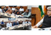 Chief Secretary chairing a meeting at Srinagar on Thursday.