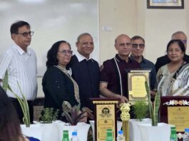 Dr Ashutosh Gupta and other dignitaries during Dr Ritu Gupta lecture series at GMC Jammu.