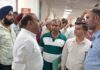 DyCM inspecting healthcare facilities in Nowshera on Friday.