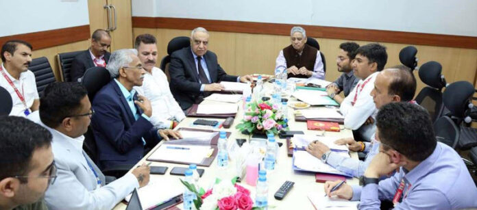 Dr KK Talwar chairing 72nd GB meeting of SMVDNSH in Katra on Thursday.