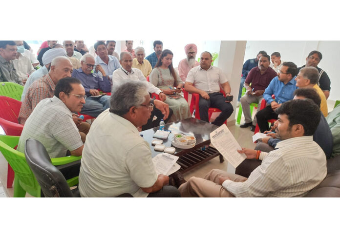JMC Commissioner interacting with people at Greater Kailash Colony on Saturday.