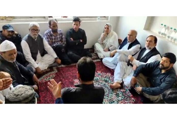 Minister Sakeena Itoo offering condolences to Budgam victim’s family. Minister Sakeena Itoo offering condolences to Budgam victim’s family.