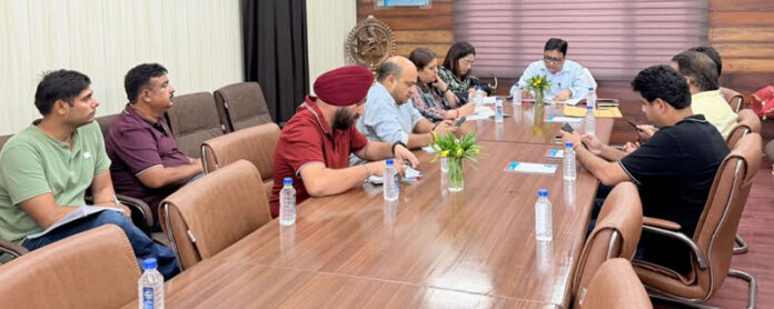 Director Tourism Jammu chairing a meeting on Saturday. Director Tourism Jammu chairing a meeting on Saturday.