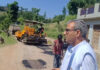 MLA Muzaffar Iqbal Khan inspecting road work of Patrara to Shahdra Sharif in Thannamandi area.
