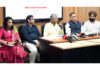 Director IIM Jammu addressing press conference on Thursday.