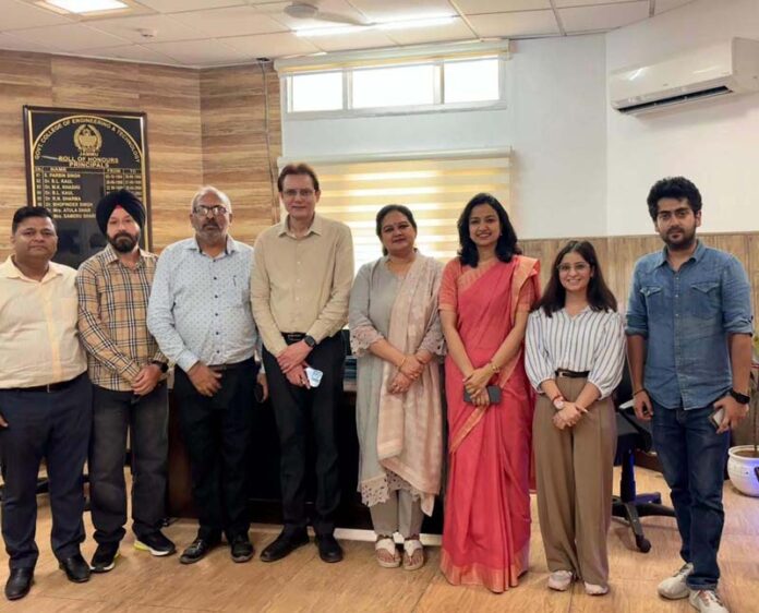 Dr Sanjeev Kumar Digra and his team posing with Principal GCET Jammu Prof Sameru Sharma. Dr Sanjeev Kumar Digra and his team posing with Principal GCET Jammu Prof Sameru Sharma.