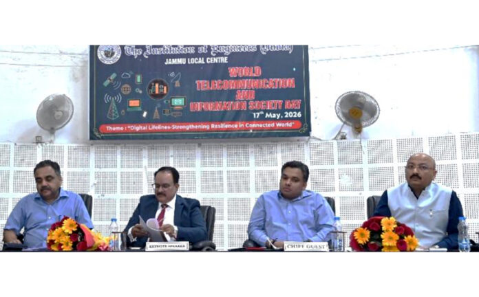 Dignitaries on dais during a seminar at IEI Jammu Centre on Sunday.