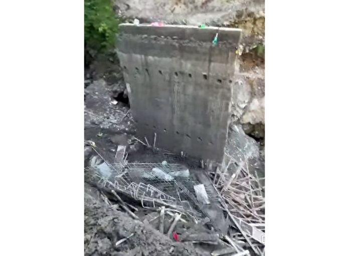 Collapsed culvert in Gandoh area of Doda.