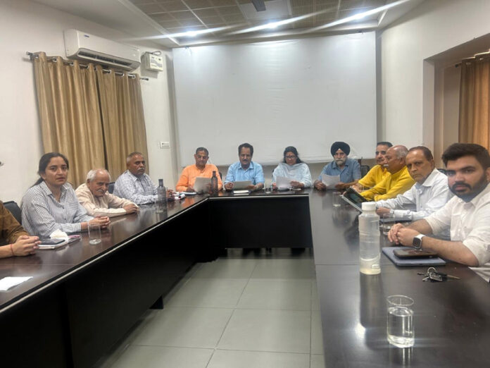 POJK Visthapit Seva Samiti during a meeting on Sunday.