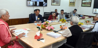 LG chairing meeting of Central Committee of JKAACL on Tuesday.