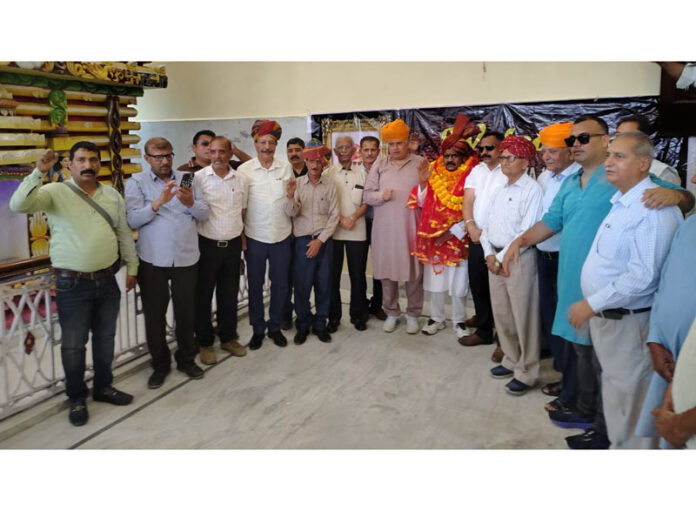 Newly elected Kathua District President of the Rajput Sabha with central body office bearers.