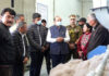Lt Governor Vinai Kumar Saxena inspecting pashmina dehairing plant in Leh.
