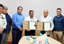J&K Bank sign MoU with Narayana Hospital under Corporate Salary Package Dignitaries from Narayana Vaishno Devi Speciality Hospital and J&K Bank signing an MoU in Katra on Tuesday.