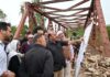 DyCM inspecting work on a bridge in Zainapora Constituency on Monday.