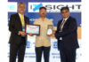 Dr Samar Dev Singh Charak receiving special appreciation award at Jio World Convention Centre, Mumbai.