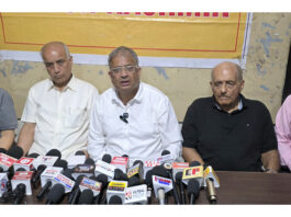 PK leaders during a press conference at Jammu on Thursday -Excelsior/Rakesh