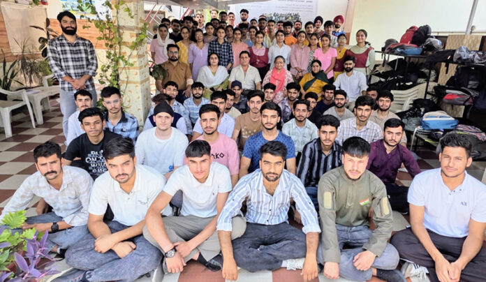 Students of Lakshya Defence Academy Jammu posing for a group photograph at Jammu. Students of Lakshya Defence Academy Jammu posing for a group photograph at Jammu.