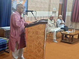 BJP general secretary, (Org), Ashok Koul addressing a get together of Kashmiri Pandits at Jammu.