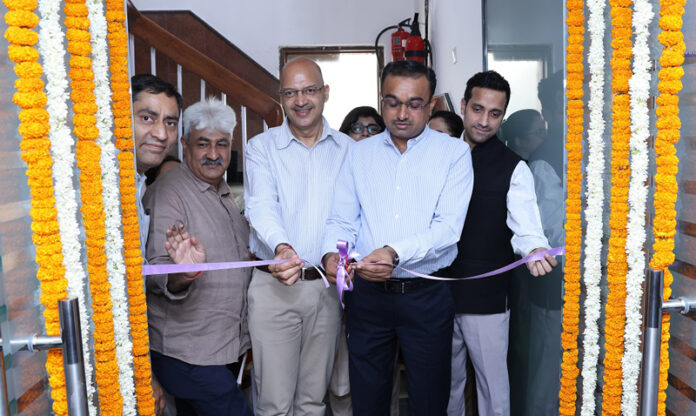 Resident Commissioner J&K Ramesh Kumar inaugurating VVIP accomodation at J&K House Chanakyapuri, Delhi on Saturday.