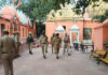 SSP Samba, Anuj Kumar during visit to Purmandal on Sunday.