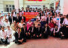 JU Law School students during their visit to City Police Station, Jammu.